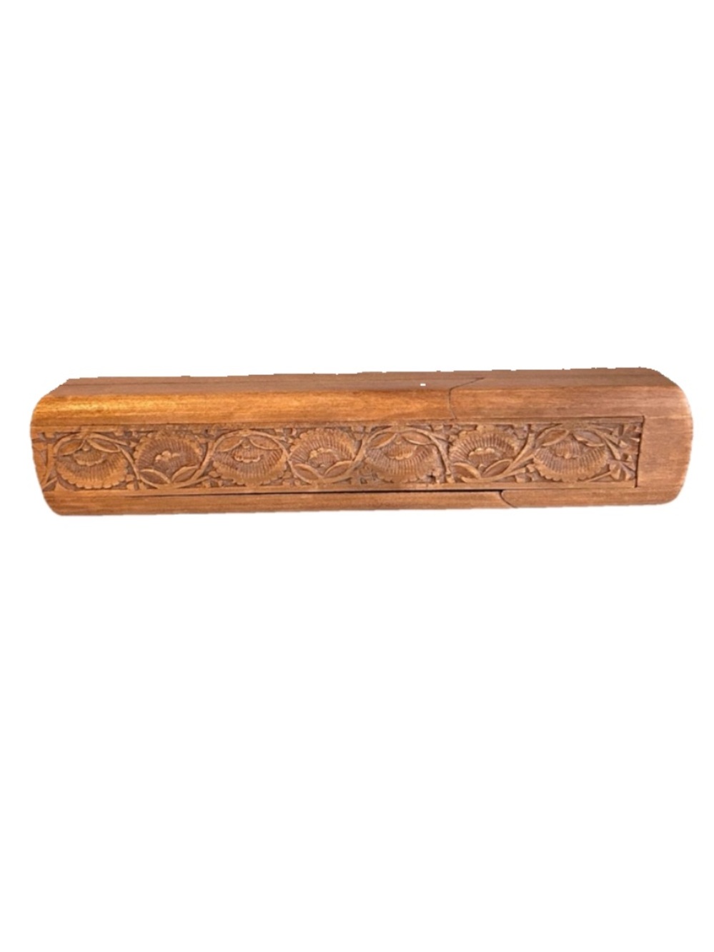 Carved Wooden Decorative Pencil Pen Box